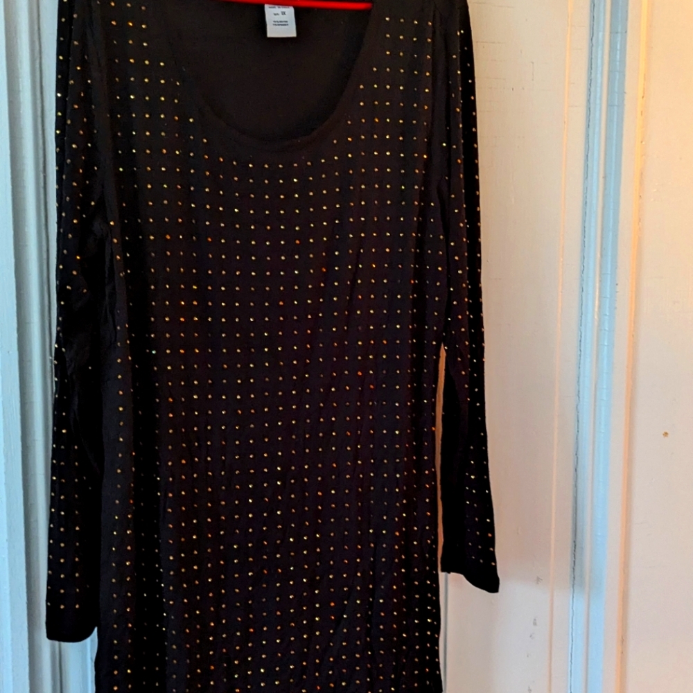 Black beaded top